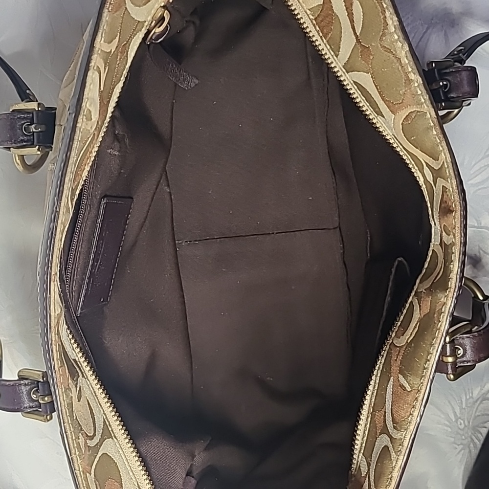 Coach Patchwork Patent Suede Signature C Jacquard Shopper Tote # F06Q-10388 - Picture 8 of 16